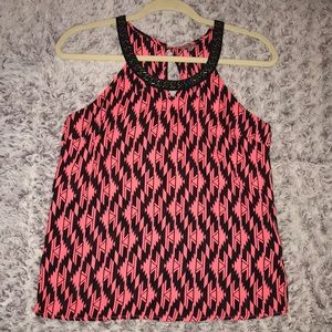 “Aztec” print Chiffon top